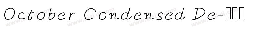 October Condensed De字体转换